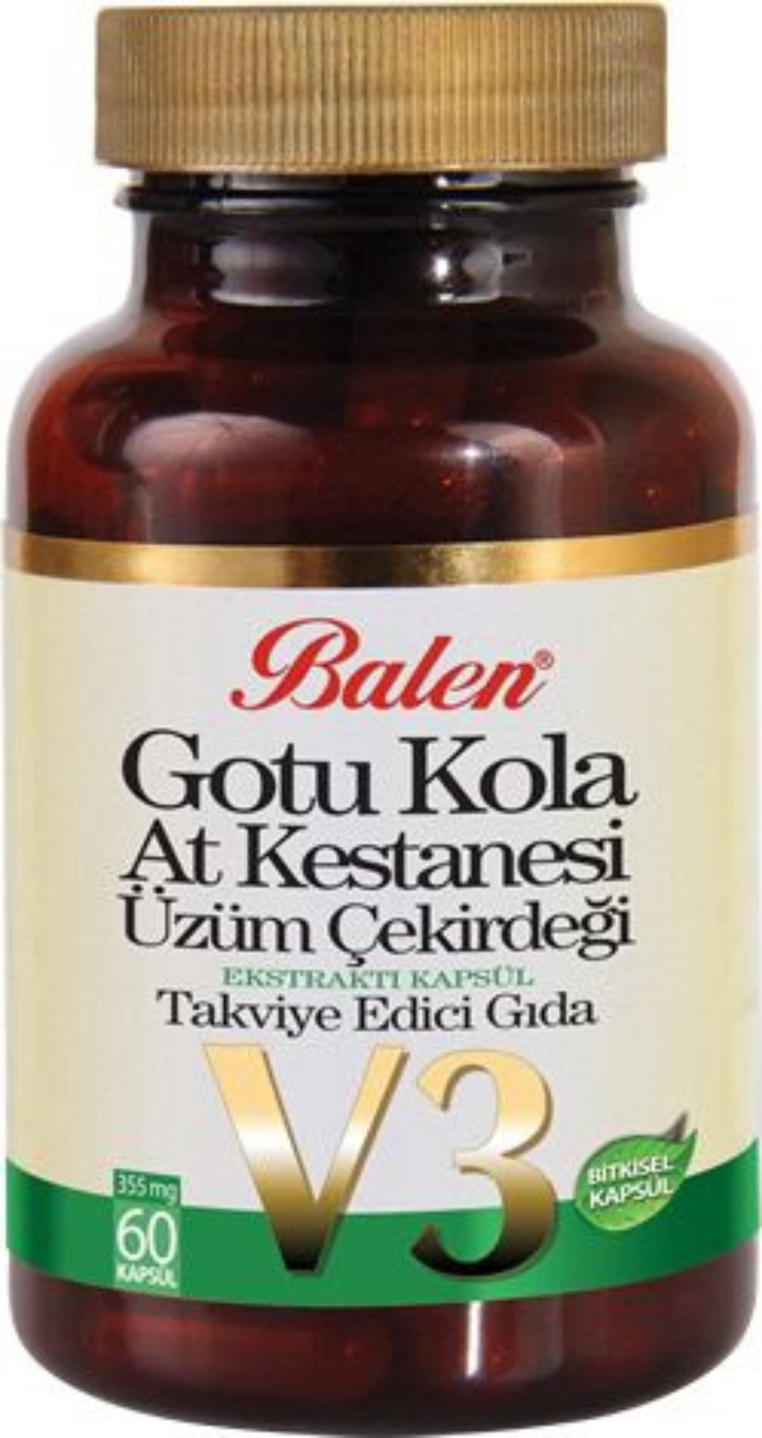 GOTU KOLA & AT KESTANESİ &  ÜZÜM ÇEKİRDEĞİ EKSTRAKTI  KAPSÜL (V3)